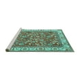 thumbnail image 2 of Ahgly Company Machine Washable Indoor Rectangle Persian Turquoise Blue Traditional Area Rugs, 2' x 4', 2 of 4