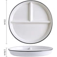 thumbnail image 2 of HAHDAXIA 1 PCS Ceramic Portion Control Plate Divided Dish for Healthy Eating and Weight Loss Divided Dessert Plate Salad Plate Dinner Plate-8 Inch-Cat and Birds, 2 of 7