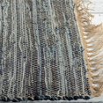 thumbnail image 1 of Black And Gray Jute Cotton With Brown Fringes Rug, 1 of 1