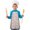 Fireman and Helmet, variant on Fireman and Helmet White Pattern Teens Aprons, Adjustable Neck Strap, Toddler & Teens Aprons for Cooking & Baking, 19x23.6 Inches