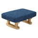 thumbnail image 4 of Reposapiés con Patas de Madera 41x30x18cm Transpirable Decorativo Rectángulo Escalón Corto azul, 4 of 9
