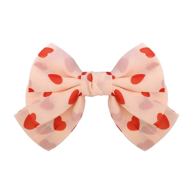 Bandeau Grand pour Cheveux, Pince à Ressort, Nœud Réglable, Multicolore, Sans Accroc, Porte-Queue, Épingles à Cheveux, Chouchous pour Filles, Cœur06 1Ensemble