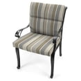thumbnail image 3 of Jordan Manufacturing Sunbrella 44" x 22" Milano Char Gray Stripe Rectangular Outdoor Chair Cushion with Ties and Hanger Loop, 3 of 12
