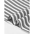 thumbnail image 6 of DARING DIVA Women's Striped Boat Neck Half Sleeve Tops Slim Fit rendy Outfits XS White, 6 of 6