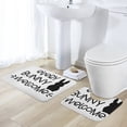 thumbnail image 5 of Bathroom Rugs Set 2 Pieces, Every Bunny Welcome Bathroom Set - Quick Drying Bath Mat And U-Shaped Toilet Rug, Water Absorbent Bath Carpet For Bedroom Floor Living Room, Machine Washable, 5 of 6