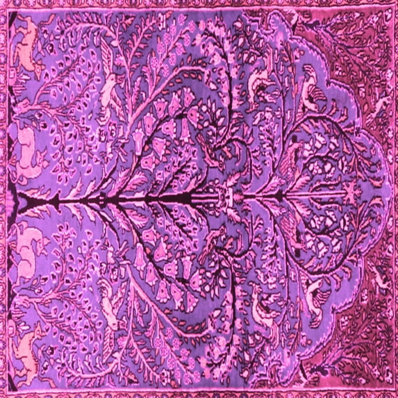 Ahgly Company Indoor Square Persian Pink Traditional Area Rugs, 7' Square