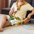 thumbnail image 3 of Haiem Plump Sunflower And Sketch Men's Pajama Short with Soft Woven Cotton Elastic Waistband Sleep Short-3X-Large, 3 of 9
