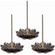 thumbnail image 1 of 3 pieces Retro Lotus Holder Brass Incense Holder Lotus Stick Incense Burner and Cone Incense Holder 6 Incense Holes, 1 of 4