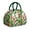 Dark-green-51, variant on Tiki Garden Lunch Tote - Polynesian Tribal Flowers, Reusable Insulated Bag for Themed Parties