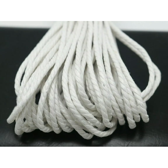 U8MO 100 Meters White Waxed Twisted Cotton Cord Thread Line 2mm Macrame Rope String