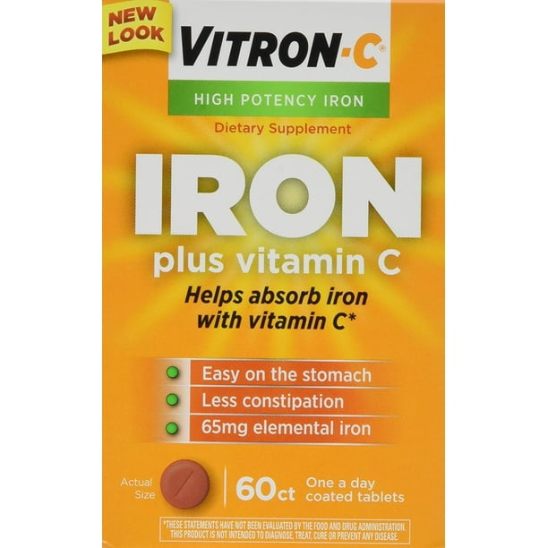 Vitronc High Potency Iron Supplement Tablets 60 Ct (Pack of 2