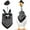Cowboy,Black, variant on DAMAI Graduation Porch Goose Outfit,Funny Porch Goose Decoration Set,Graduation Cap and Scarf Goose Clothes for 23" Cement Plastic Goose Statue,Yard Front Porch Lawn Outdoor Patio Art Decoration ﻿