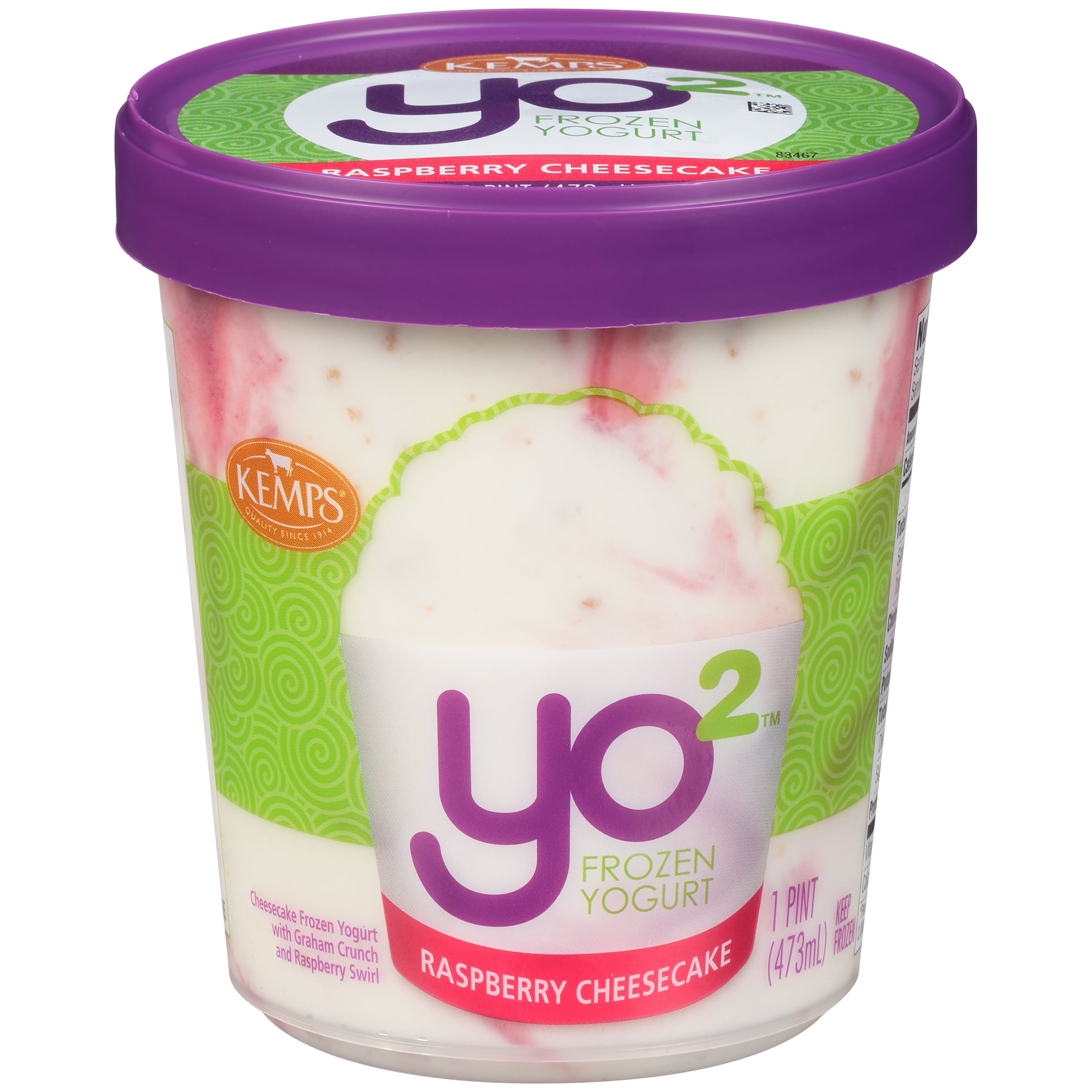 Kemps® Yo2™ Raspberry Cheesecake Frozen Yogurt 1 pt. Tub