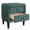 thumbnail image 6 of 4-Pieces Bedroom Sets, Queen Size Upholstered Platform Bed with 2 Nightstands and 1 Storage Bench, Bedroom Furniture Sets for Kids Teens Adults, No Box Spring Needed, 84.3"L×64.6"W×42.7"H, Green, 6 of 7