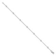 thumbnail image 2 of 14k White Gold Anklet Diamond 9 inch 1.2 mm True Origin 1/2 carat Lab Grown VS/SI D E F Station, 2 of 8