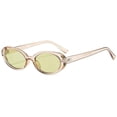 thumbnail image 1 of Gafas de sol Laurinny ovaladas estilo vintage años 90 para mujer con lentes amarillos, 1 of 8