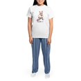 thumbnail image 4 of CafePress - Cream French Bulldog Women's Light Pajamas - Women's Short Sleeve Print T-Shirt and Pants Light Cotton Pajama Set, 4 of 7