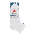 thumbnail image 2 of Hanes Mens Ankle Socks, Cushioned, Absolute Comfort, 3-Pack, Size 6-12, Black, 2 of 6