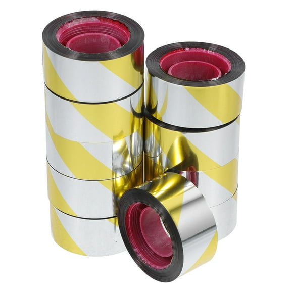 FONDOTIN 10 Rolls Police Tape Safety Barrier Waterproof Yellow White For Public Spaces Factory Equipment