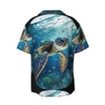 thumbnail image 2 of Easygdp Watercolor Turtle4 Men's Casual Short-sleeved Shirt with Pocket and Button Suitable for Beach Vacation Leisure - XX-Large, 2 of 7