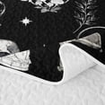 thumbnail image 5 of Homewish Witchy Line Art Magical Bed Spread Queen for Boys Girls, Cartoon Skull Mushroom Queen Coverlet Set, 3pcs, 5 of 7