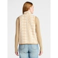thumbnail image 3 of Time and Tru Women's Print Plush Fleece Zip Vest, Lightweight, Sizes XS-XXXL, 3 of 5
