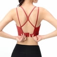 thumbnail image 4 of Bras for Women,High Strength Integrated Sports Bra for Women High Yoga Running Fitness Workout Support,Sports Bras for Women,Brown,S, 4 of 5