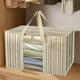 thumbnail image 1 of Bolsa organizadora de mudanzas de tejido de polietileno verde de gran capacidad | Asas de mano gruesas | Almacenamiento plegable, lavable y reutilizable | Doble protección contra mareas para mantener, 1 of 5