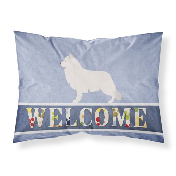 Berger Blanc Suisse Welcome Fabric Standard Pillowcase Blue