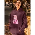 thumbnail image 2 of Anime Girl Shy W Heart Hoodie Women -Image by Shutterstock, Female Small, 2 of 4