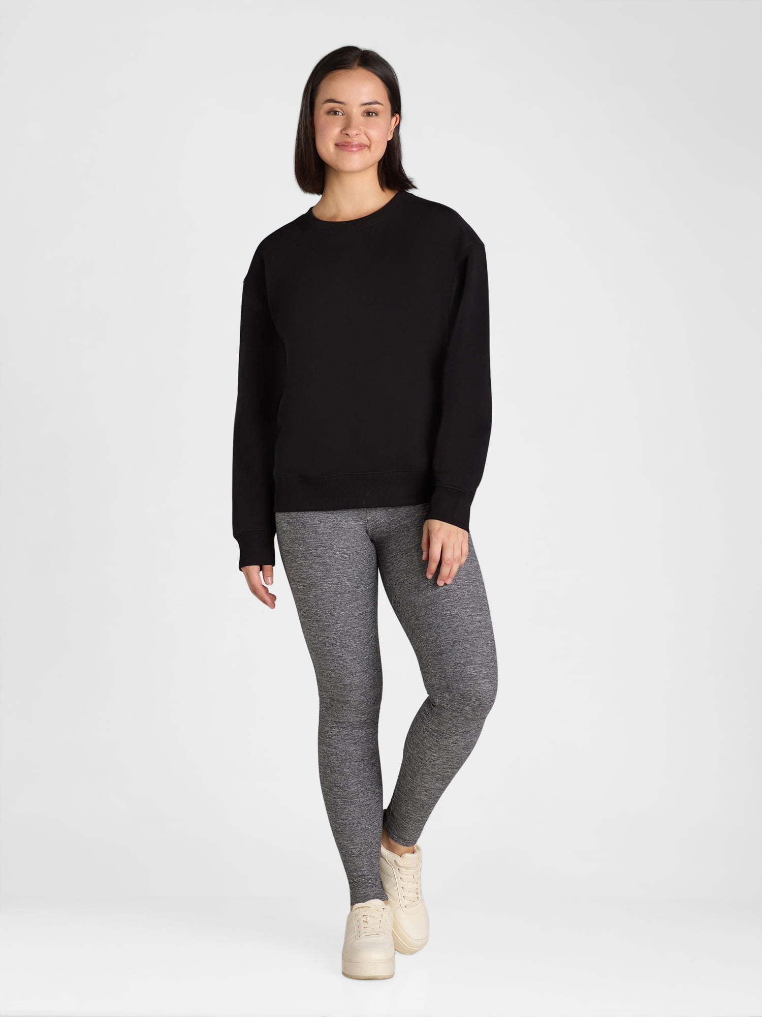 Athletic Works Women's and Women's Plus Crewneck Sweatshirt, Sizes XS-4X