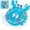 Blue, variant on CQHVKQ 21.6" Inflatable Baby Pool Float Seat, Crab Shaped Baby Swimming Ring for Swim Training, Toddler Inflatable Swimming Float with Airbag Safety Seat, Adjustable Infant Pool Float 0-3 Years, Pink