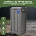 thumbnail image 6 of Uforic 38 Gallon Outdoor Resin Trash Can with Lid, Includes Sorting Labels, Ash Holder, Stakes & Suction Cups, Hideaway Storage for Patio Backyard Garden, Light Brown, 6 of 9