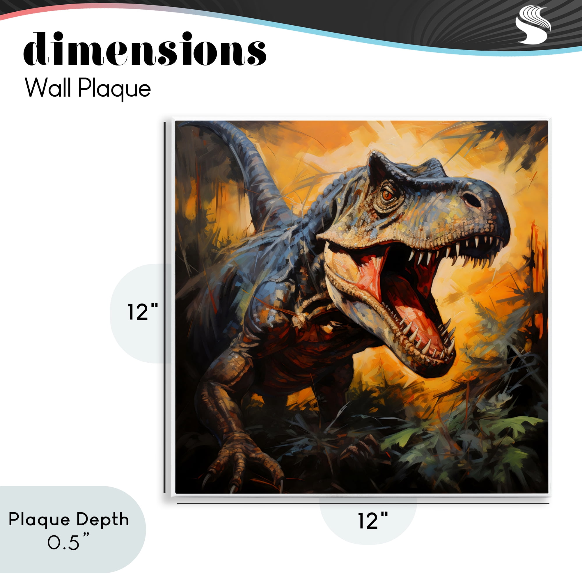 Stupell Industries Angry Dinosaur Roaring Wall Plaque Art, design by Creative Studio