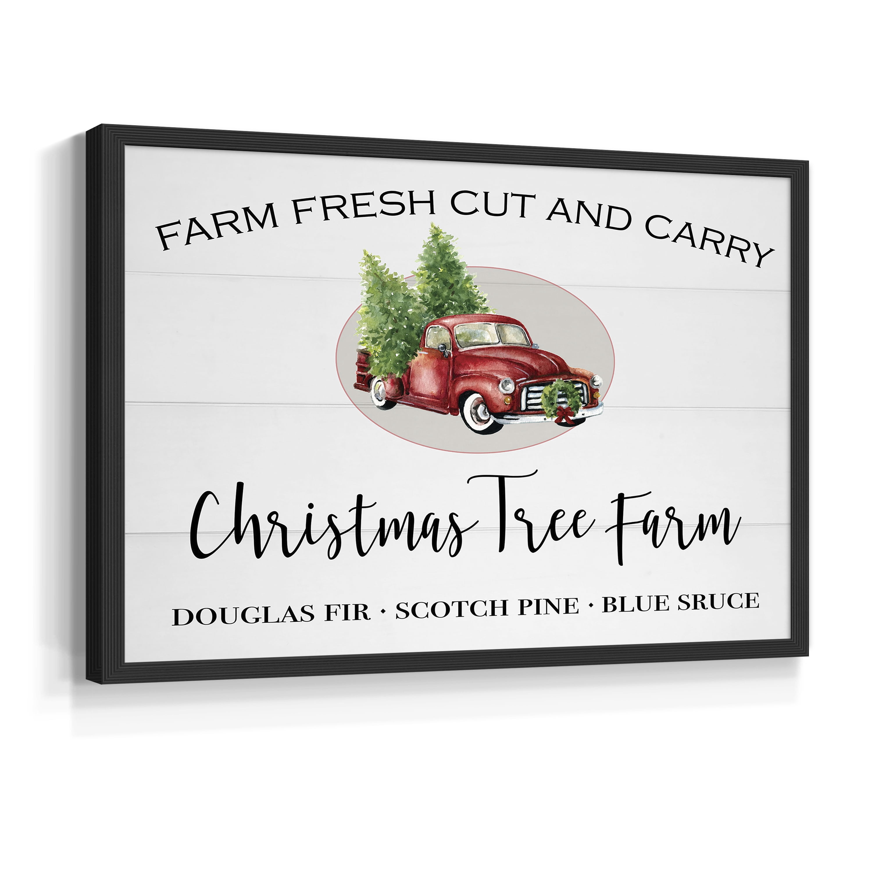 Christmas Tree Farm by Carol Robinson - Restickable Framed Giclée Print