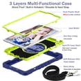 thumbnail image 2 of Case for 2021 Samsung Tab A7 Lite 8.7", Galaxy Tab A7 Lite Case (8.7 Inch Model SM-T220), Cute Kickstand Case with Hand/Shoulder Strap, Plastic/Silicone Hard Rugged Cover,Dark Blue + Black, 2 of 7