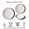 thumbnail image 4 of Bamboo Rim NewWave Melamine Low Bowl - White - 8.9" - Set of 6, 4 of 4