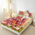 thumbnail image 4 of Feelyou 3D Love Heart Bed Sheets for Teens, Valentine's Day Gifts King Sheets, Funny Cartoon Style Sheet Set, Breathable Home Decor, 4-Piece, 4 of 7