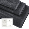 thumbnail image 4 of Great Bay Home Quick Dry Diamond Waffle 6 Piece Towel Set, Stone Blue, 4 of 7