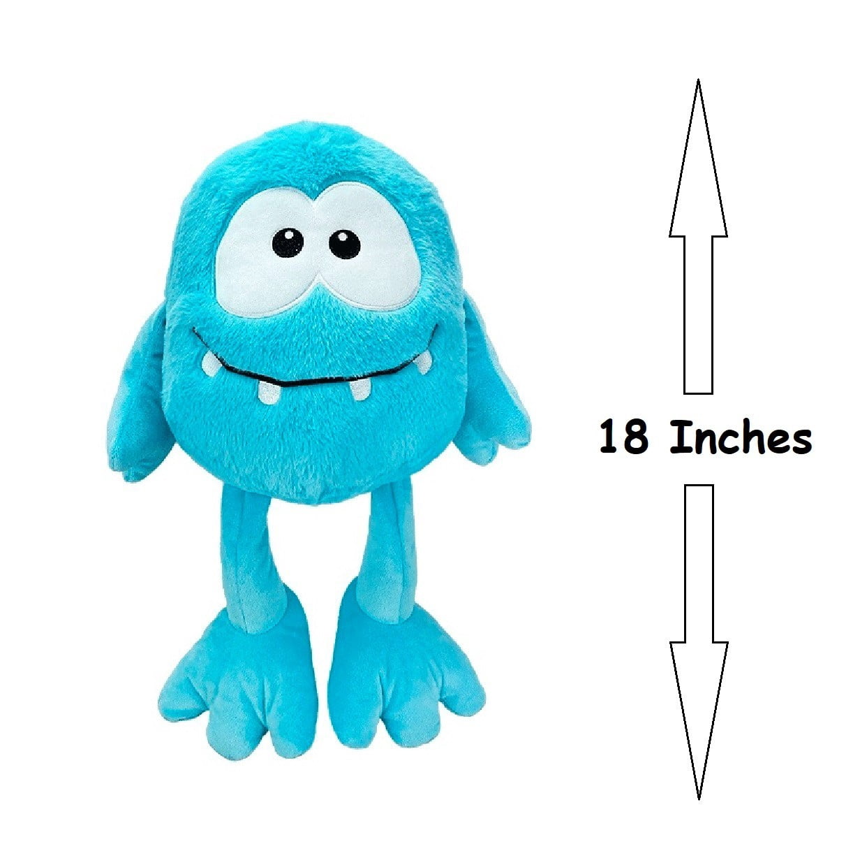 Big Dog Toys 18 Inch Jumbo Cuddle Monsters Soft Plush with Extra Large Squeaker (Orange Two Eyes)