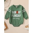 thumbnail image 3 of Newborn Infant Baby Boy Football Outfit 6M 12M 18M 24M Rugby Game Day Sweatshirt Onesie Romper Long Sleeve Sweater Fall Clothes, 3 of 10