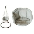 thumbnail image 3 of Thickened Patio Swing Seat Cushion Garden Hammock Removable Pads Wicker Tear Drop Hanging Cover - gray, 3 of 9