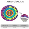 thumbnail image 6 of Rainbow Tie Dye Mandala Pattern Round Fitted Tablecloth with Elastic Edge,Dining Table Cover Waterproof,Outdoor Round Tablecloth for Camping,Dining,Indoor and Outdoor, 6 of 7