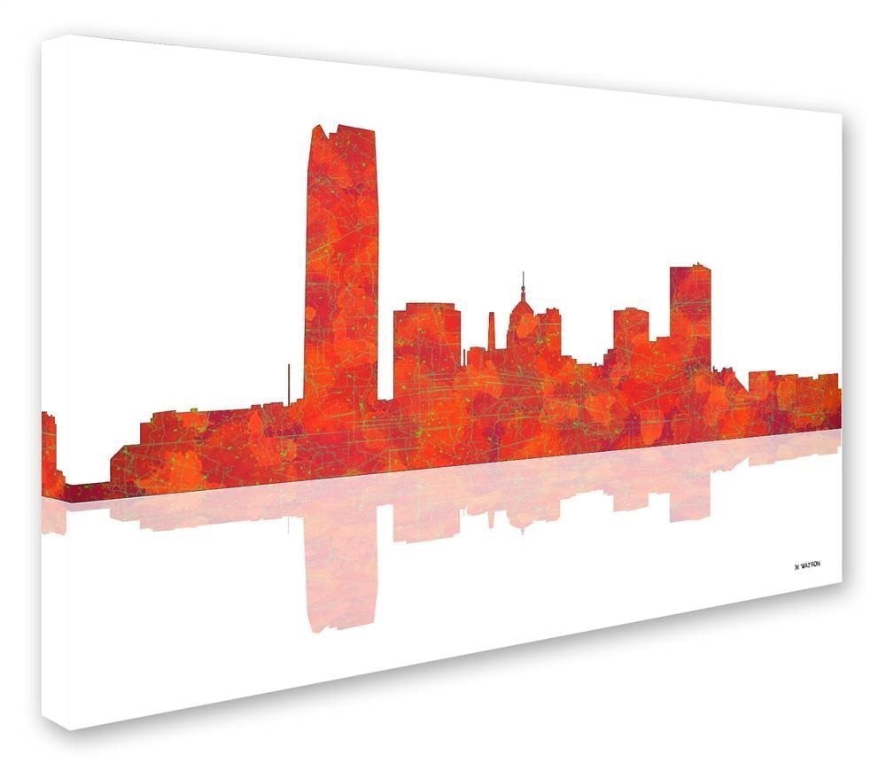 Trademark Fine Art "Oklahoma City Oklahoma Skyline" Canvas Art by Marlene Watson