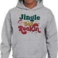 thumbnail image 2 of Jingle Bell Rockin' Hoodie Sweatshirt Unisex 3X-Large Grey, 2 of 5