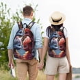 thumbnail image 5 of Yiaed Cute Red And White Elf Print Backpack, Premium Laptop Backpack, Travel Backpack for Women, Lightweight Backpacks, Comfortable Back Pack-Small, 5 of 7