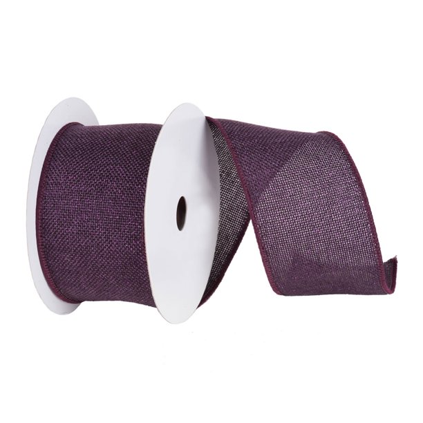 Extra Wide Purple Plum Sparkle Burlap Wired Christmas ...