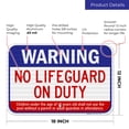 thumbnail image 3 of Swimming Pool Sign, Warning No Lifeguard On Duty Sign, Pool Sign,, 3 of 8