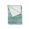 thumbnail image 2 of Blue Soft Flannel Fleece Blanket, Hand Drawn Style Watercolor Striped Pattern Soft Colors Acrylic Paint Artwork, Cozy Plush for Indoor and Outdoor Use, 70" x 90", Blue Green Violet, by Ambesonne, 2 of 6
