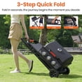 thumbnail image 3 of 3-Burner Portable Grill with Foldable Legs, 30,000BTU Gas Grill , 415 SQ.IN Detachable Propane Grills, Non-Stick Porcelain Grate, Outdoor Bbq Grill for Camping, Tailgating, Backyard Cooking, 3 of 10